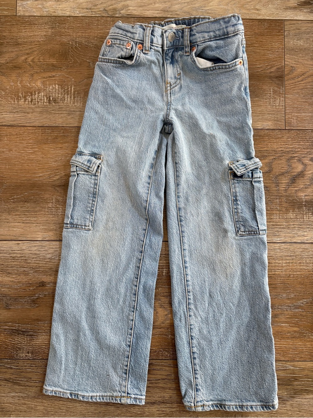 Levi's Light Blue wide leg Cargo Denim Jeans size 7